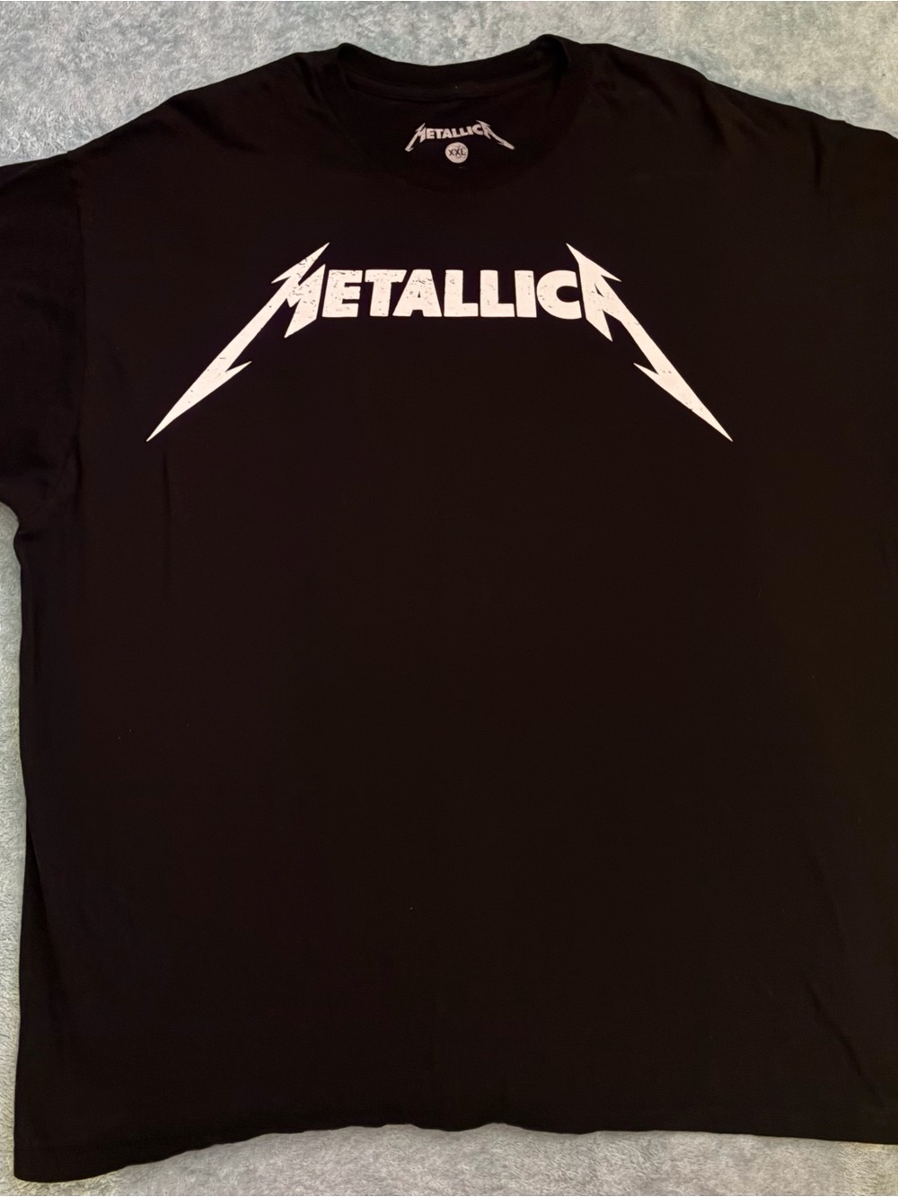Metallica Men's Band Logo Short Sleeve Graphic Tee Black XXL Metal Y2K Rock